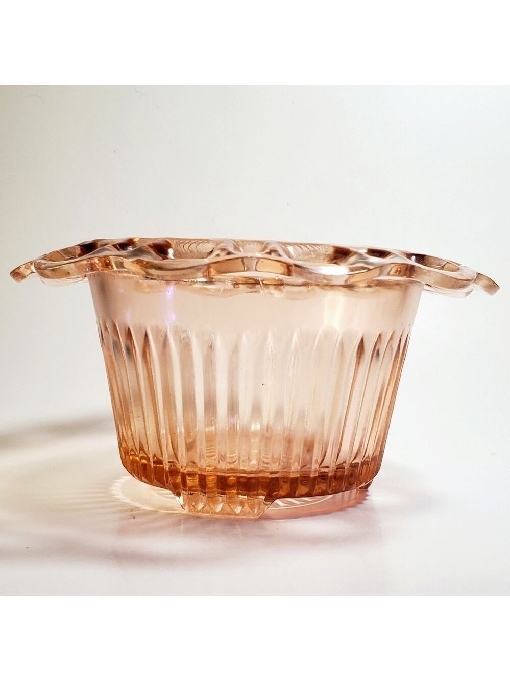 Vintage Hocking Old Colony, Hocking Lace Edge Bowl, Pink Depression Glass ETA